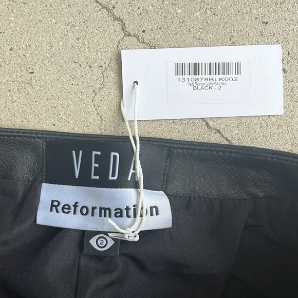 Reformation Veda Ryerson Leather Mini Skirt - Picture 7 of 7